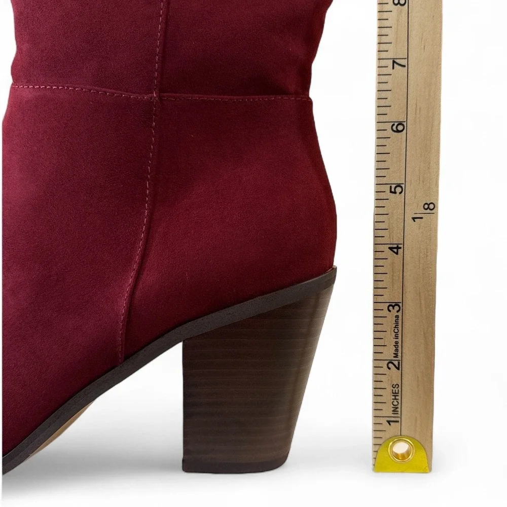 Jessica‎ Simpson Ravyn Over The Knee Boots 12M Malbec Microsuede Heeled